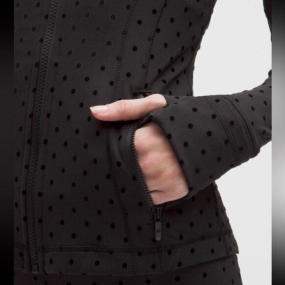 NWT 2 Define Flock Full Length Jacket Nulu Zip Black Lululemon - Polka Dot - Picture 9 of 11